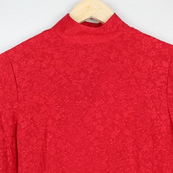 NWT Theory Mock Neck Silk Blouse - Picture 7 of 13